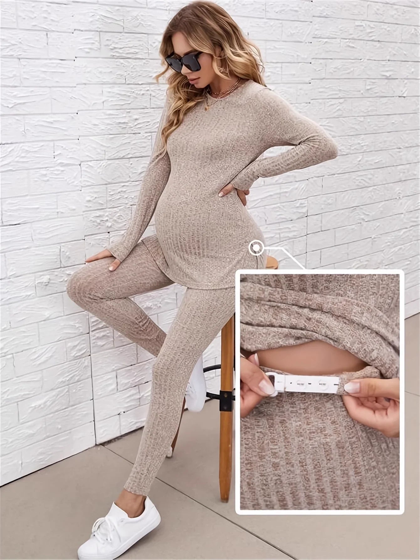 Maternity Loungewears- Adjust-to-Fit Maternity Leisure Set- - IndioGear Women Clothing