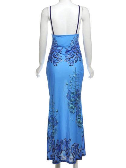 Maxi Dresses- Blue Reef Flow Maxi- - IndioGear.com