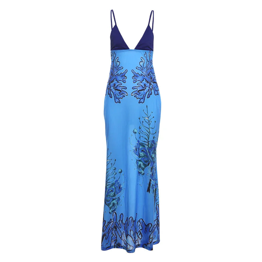 Maxi Dresses- Blue Reef Flow Maxi- - IndioGear.com