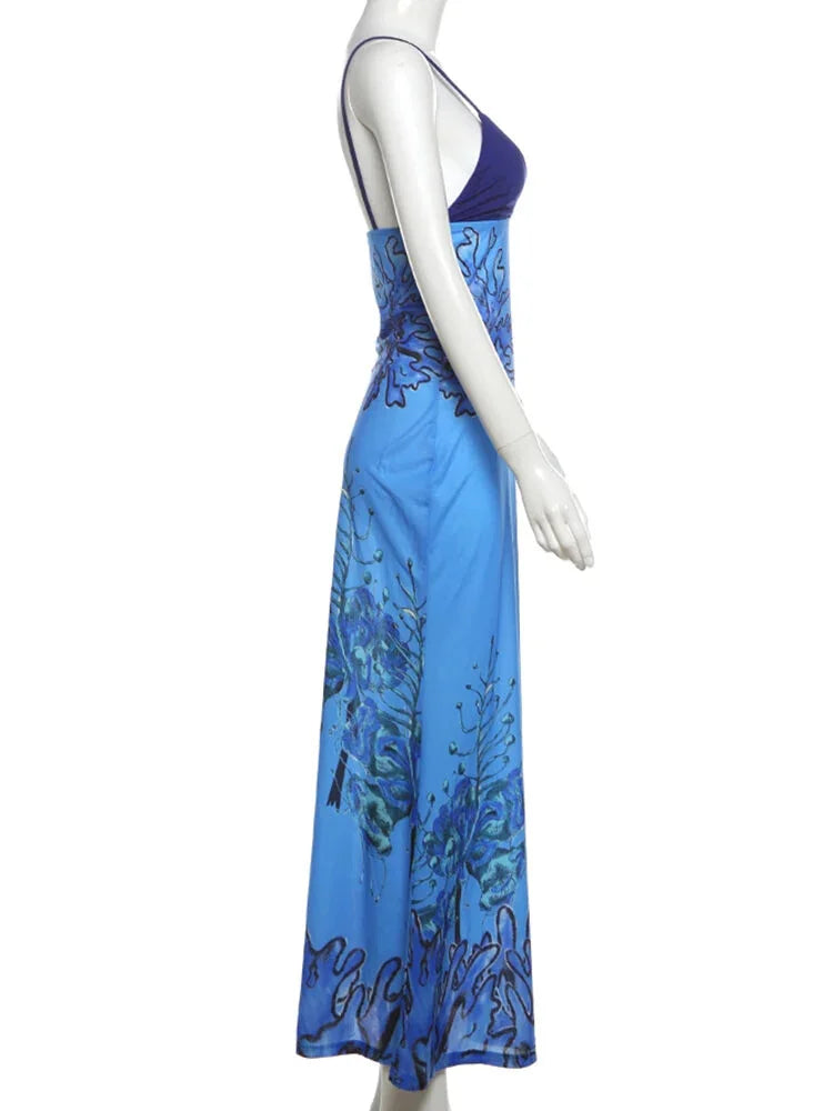 Maxi Dresses- Blue Reef Flow Maxi- - IndioGear.com