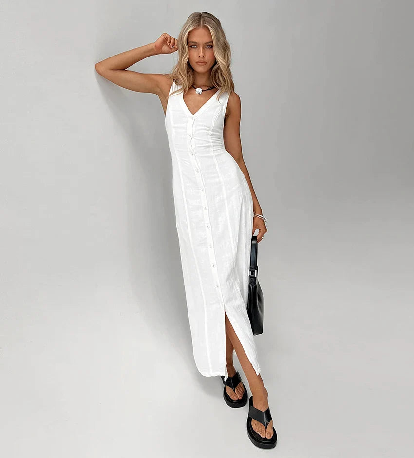 Maxi Dresses- Cotton Midi Shirt Dress for Every Woman- - IndioGear.com