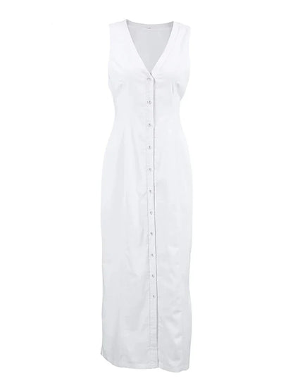 Maxi Dresses- Cotton Midi Shirt Dress for Every Woman- - IndioGear.com