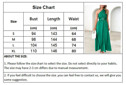 Maxi Dresses- Sleeveless Asymmetric Belted Waist Flowy Maxi Dress- - IndioGear.com