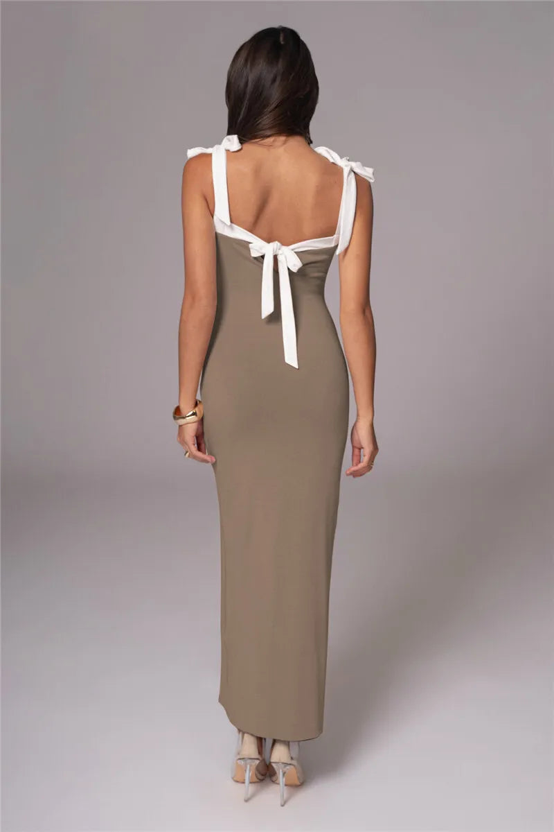 Maxi Dresses- Sophisticated Sleeveless Maxi Dress - Perfect for Cocktail Parties- - IndioGear.com