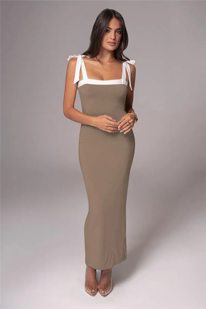 Maxi Dresses- Sophisticated Sleeveless Maxi Dress - Perfect for Cocktail Parties- - IndioGear.com