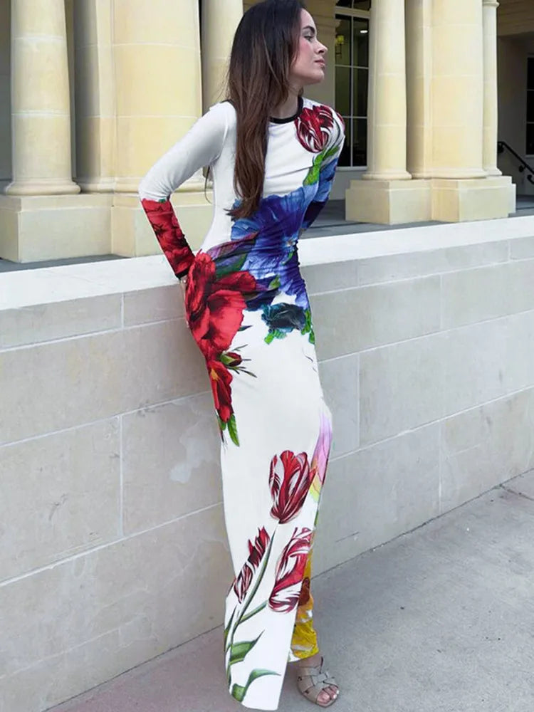 Maxi Dresses- Women Floral Long Dress for Special Occasions- - IndioGear.com