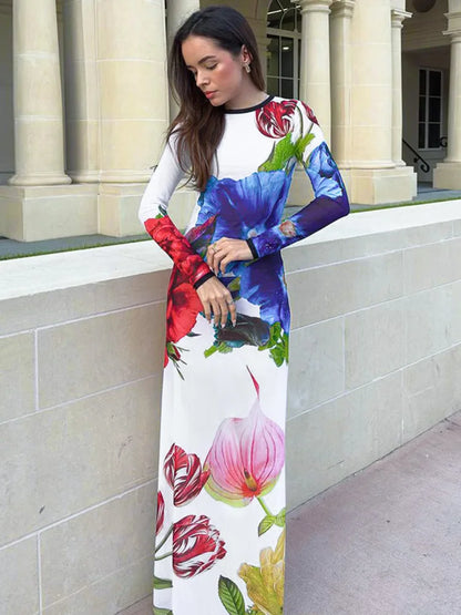 Maxi Dresses- Women Floral Long Dress for Special Occasions- - IndioGear.com