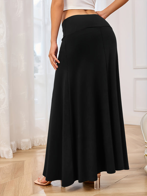 Maxi Skirts- Flowy A-Line Maxi Skirt for Every Occasion- - IndioGear Women Clothing