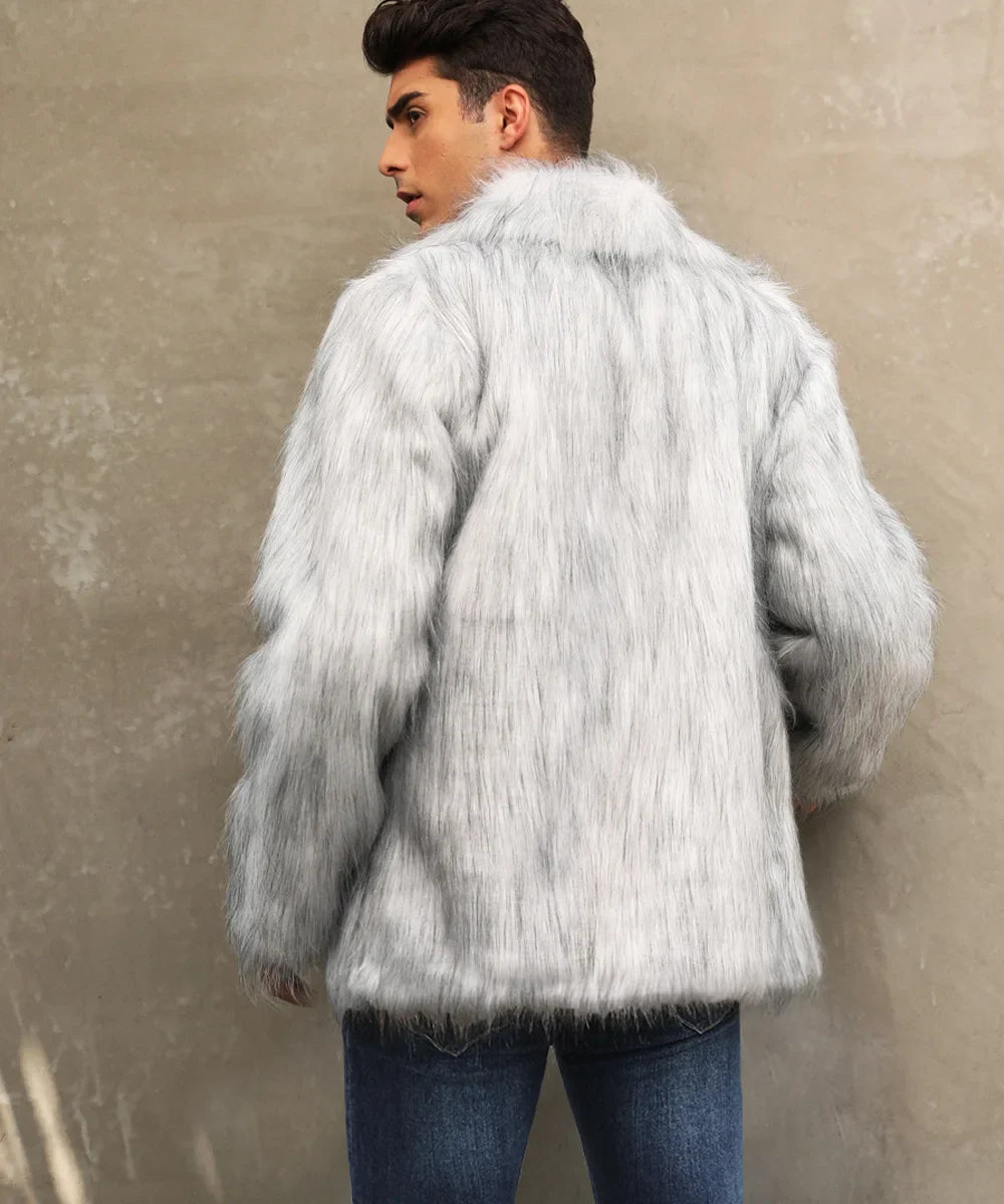 Kaltwetter-Fuchs-Look mit der Kunstpelzjacke für Herren