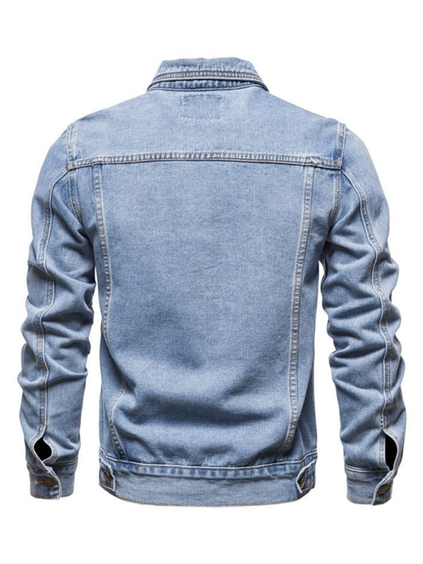 Men Denim Jackets- Classic Blue Denim Trucker Jacket for Men- - IndioGear.com