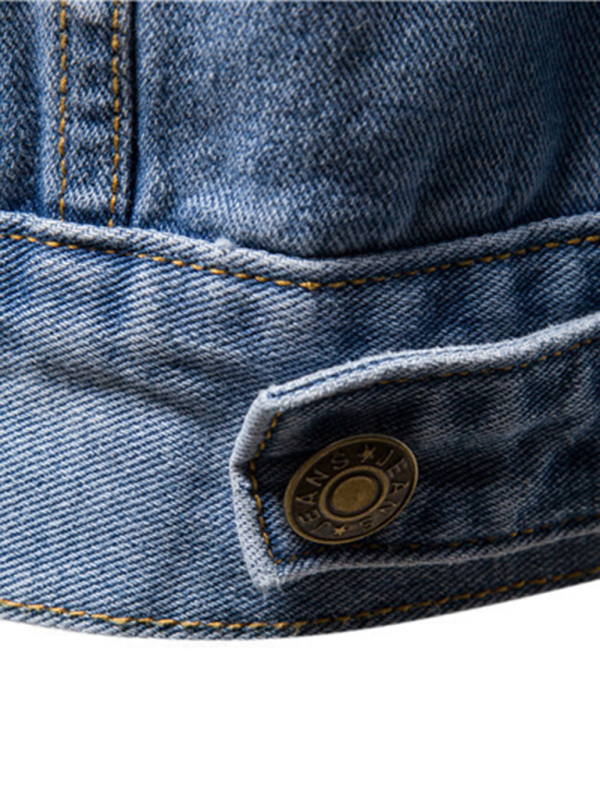 Men Denim Jackets- Classic Blue Denim Trucker Jacket for Men- - IndioGear.com