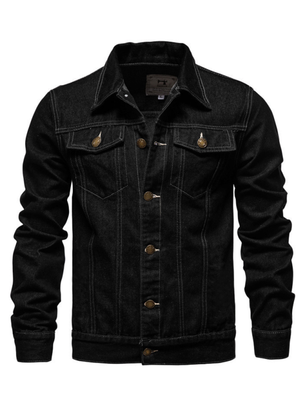 Men Denim Jackets- Classic Blue Denim Trucker Jacket for Men- - IndioGear.com