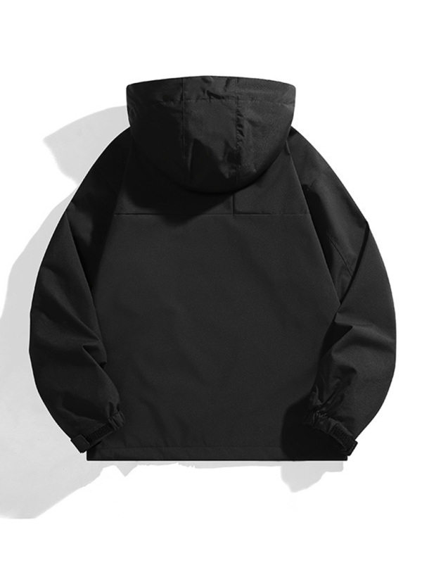 Men Jackets- All-Weather Unisex Windbreaker with Detachable Hood Jacket- - IndioGear.com