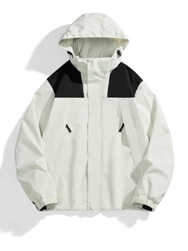 Men Jackets- All-Weather Unisex Windbreaker with Detachable Hood Jacket- - IndioGear.com