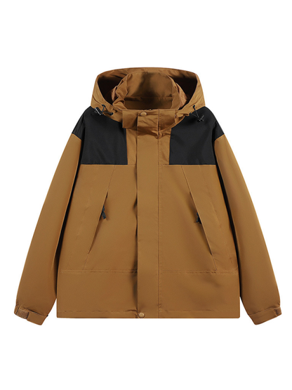 Men Jackets- All-Weather Unisex Windbreaker with Detachable Hood Jacket- - IndioGear.com