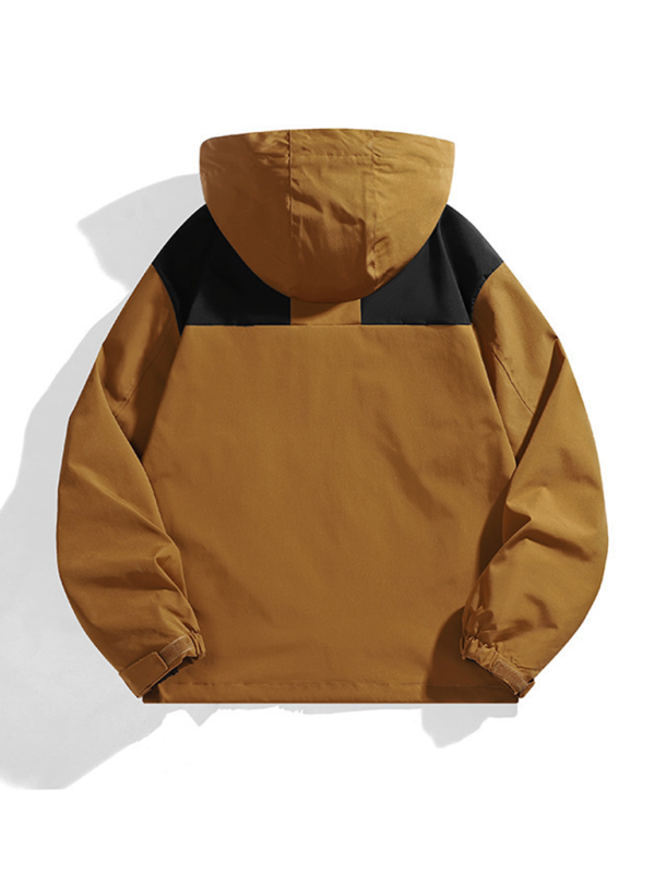 Men Jackets- All-Weather Unisex Windbreaker with Detachable Hood Jacket- - IndioGear.com