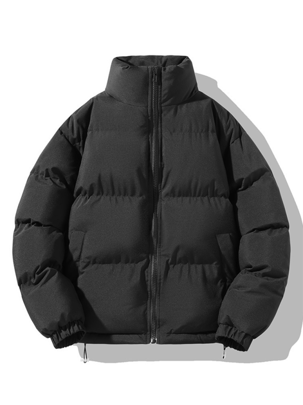 Men Jackets- Men's Winter Puffer Jacket- Black- IndioGear.com