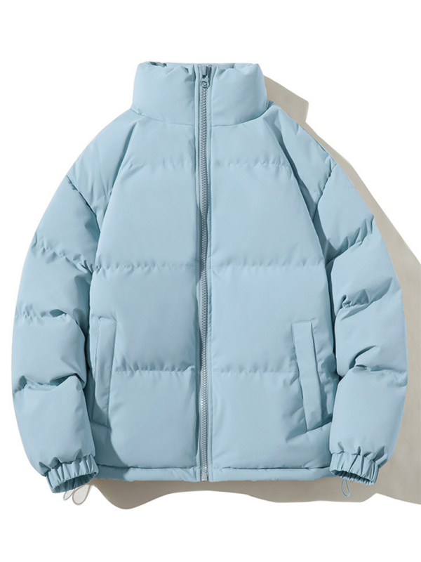 Men Jackets- Men's Winter Puffer Jacket- Blue- IndioGear.com