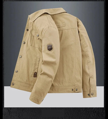 Men Jackets- The Rugged Canvas Jacket is a Must-Have for Men- - Chuzko Women Clothing