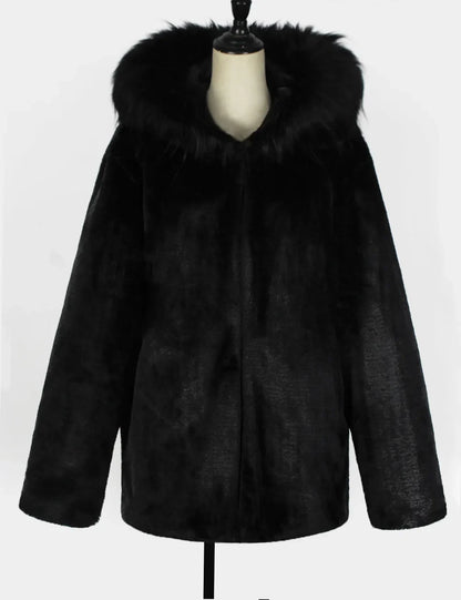 Winter Hooded Faux Fur Coat for Men