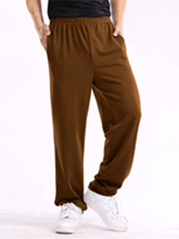 Men Pants- Sporty Men's Sweatpants for Lounging and Leisure- Dark Brown- IndioGear Fashion and Gear