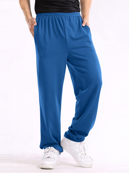 Men Pants- Sporty Men's Sweatpants for Lounging and Leisure- Royal blue- IndioGear Fashion and Gear