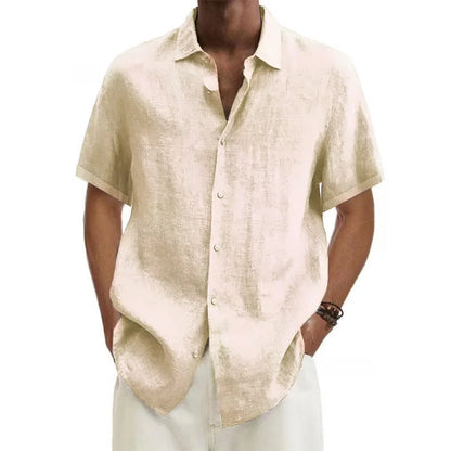 Men Shirts- Classic Linen Button-Up Shirt for Men- - IndioGear.com