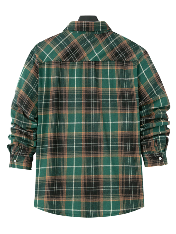 Men Shirts- Classic Men's Plaid Flannel Shirt- - IndioGear.com