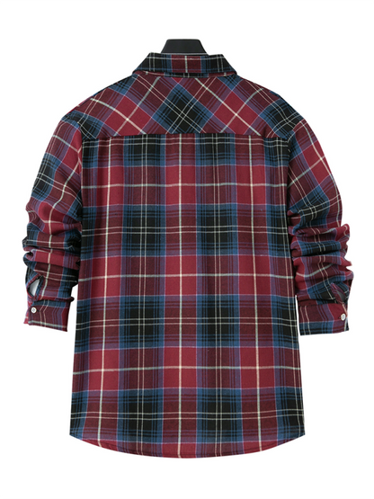 Men Shirts- Classic Men's Plaid Flannel Shirt- - IndioGear.com