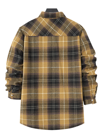 Men Shirts- Classic Men's Plaid Flannel Shirt- - IndioGear.com