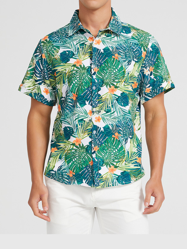 Men Shirts- Men's Hawaiian Shirt for Beach Adventures- - IndioGear.com