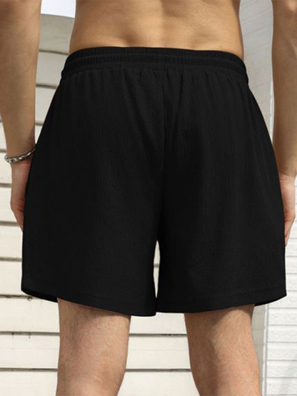 Men Shorts- Built-In Pocket Textured Shorts for Active Men- - IndioGear.com