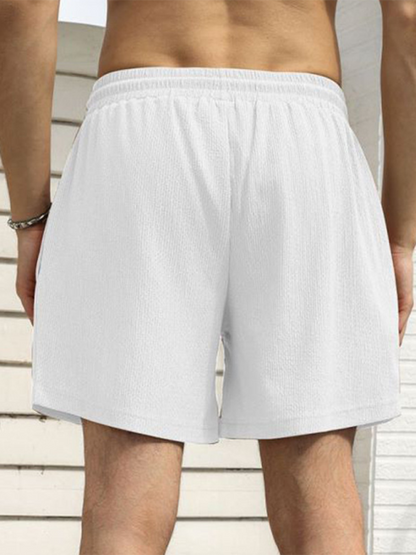 Men Shorts- Built-In Pocket Textured Shorts for Active Men- - IndioGear.com