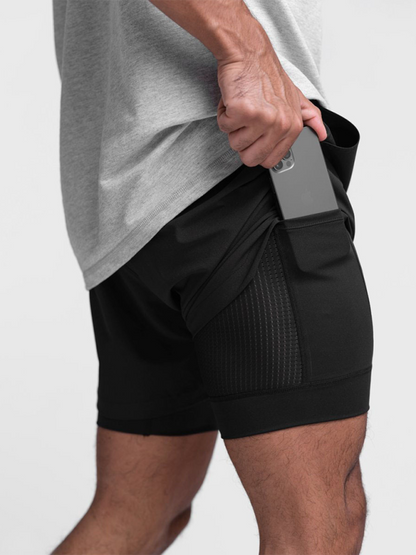 Men Shorts- High-Performance Athletic Shorts- Black- IndioGear.com