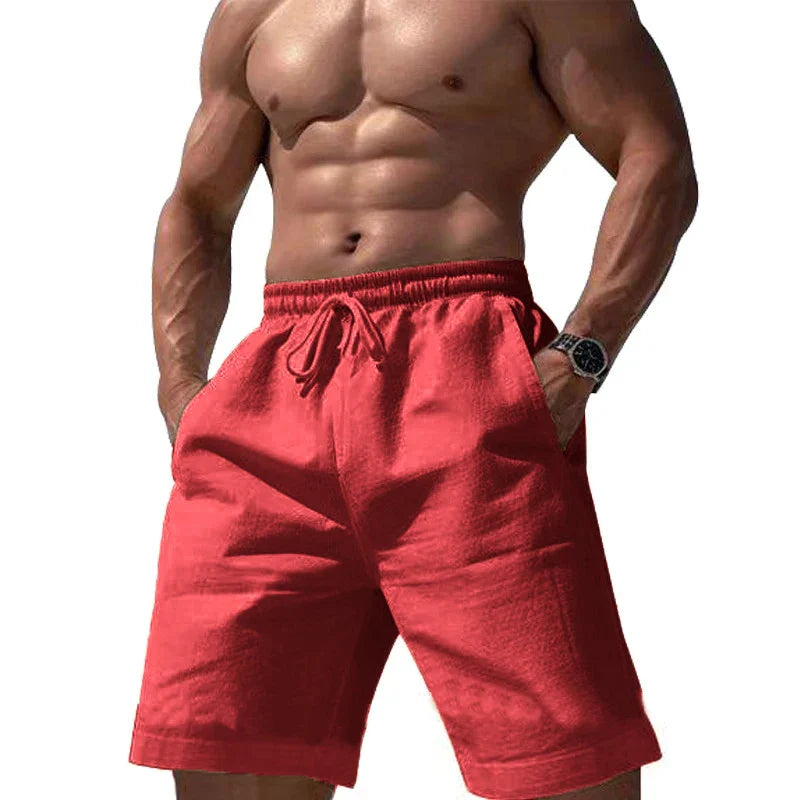 Men Shorts- Men's Essential Summer Shorts for Outdoor Adventures- Red- Chuzko Women Clothing