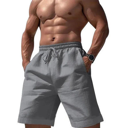 Men Shorts- Men's Essential Summer Shorts for Outdoor Adventures- Gray- Chuzko Women Clothing