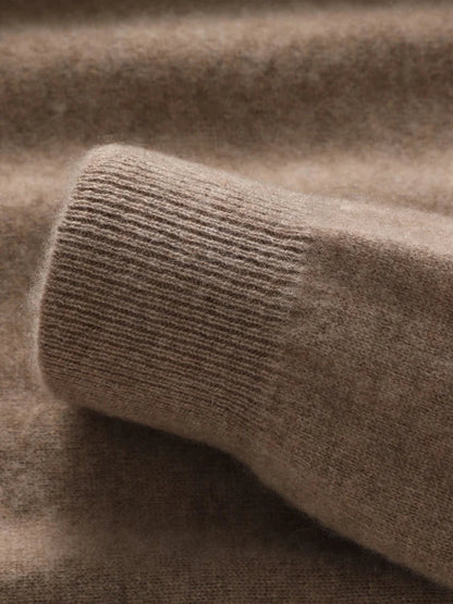 Men Sweaters - Classic Crew Neck Cashmere Sweater - Wool Jumper