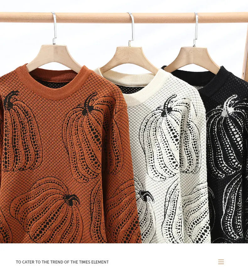 Men Sweaters- Pumpkin Knit Sweater for Fall & Winter 🎃🍂- - IndioGear.com