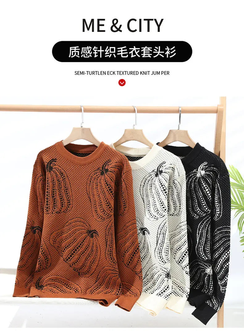 Men Sweaters- Pumpkin Knit Sweater for Fall & Winter 🎃🍂- - IndioGear.com