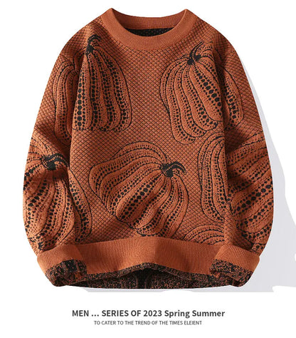 Men Sweaters- Pumpkin Knit Sweater for Fall & Winter 🎃🍂- - IndioGear.com