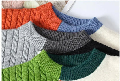 Men Sweaters- Stylish Knit Sweater with Color-Block Details for Men- - IndioGear.com