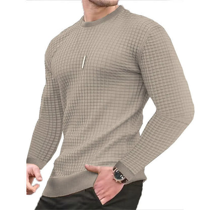 Men T-shirts- Casual Fit Men’s Waffle Weave Tee- - IndioGear