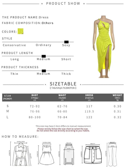 Midi Dresses- Asymmetrical One-Shoulder Slit Dress for Cocktails- - IndioGear.com