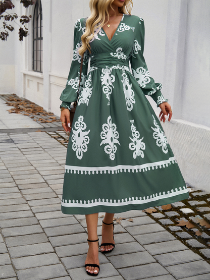 Midi Dresses- Flawlessly Floral Elegant Midi Dress for All Seasons- - IndioGear.com