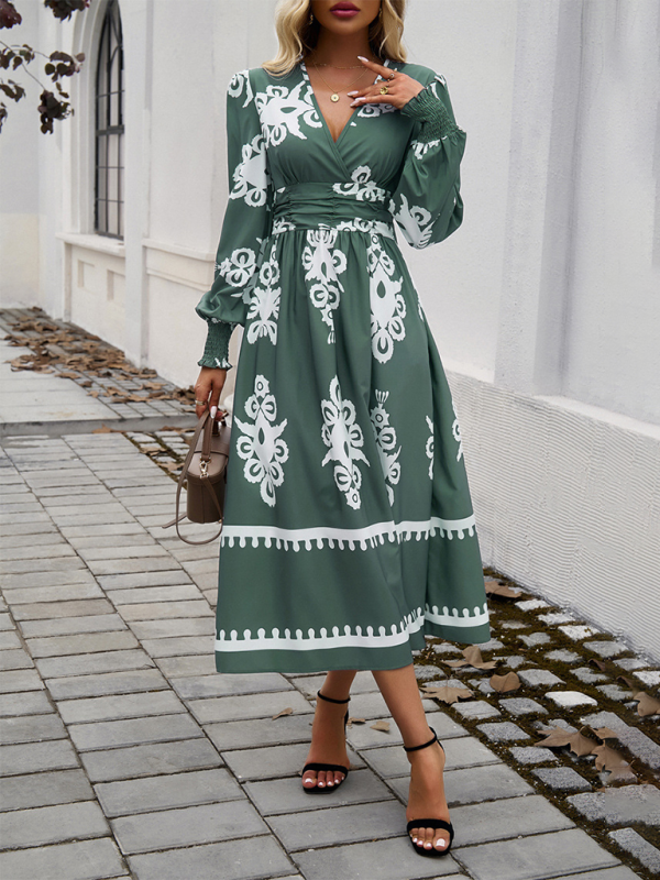 Midi Dresses- Flawlessly Floral Elegant Midi Dress for All Seasons- - IndioGear.com