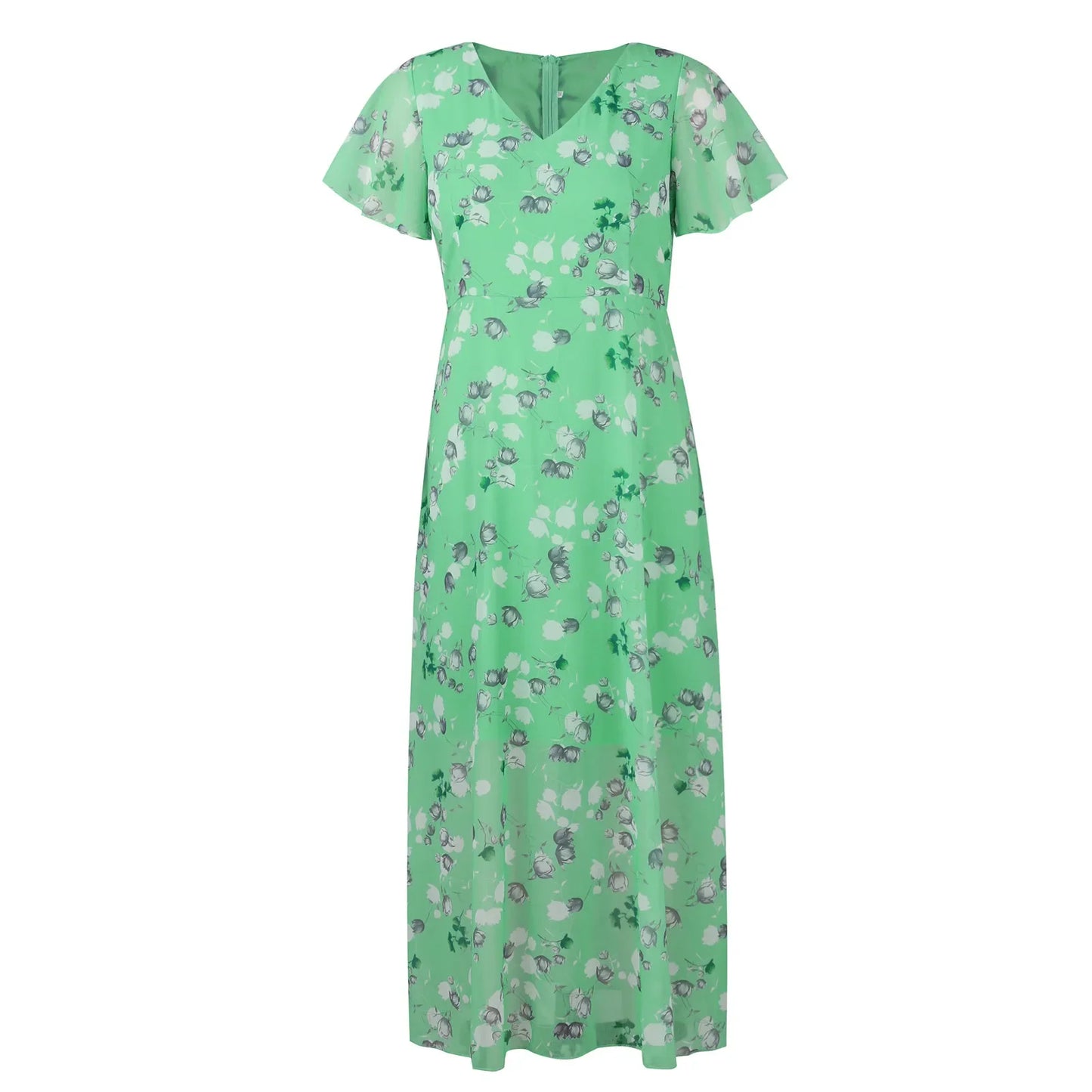 Midi Dresses- Floral Midi Dress for Spring Weddings & Garden Parties!- - IndioGear.com