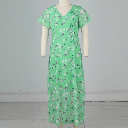 Midi Dresses- Floral Midi Dress for Spring Weddings & Garden Parties!- - IndioGear.com