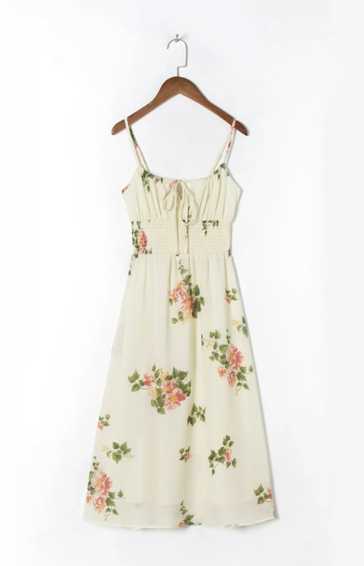 Midi Dresses- Slip & Lace Up - Chiffon Midi Dresses- - IndioGear.com