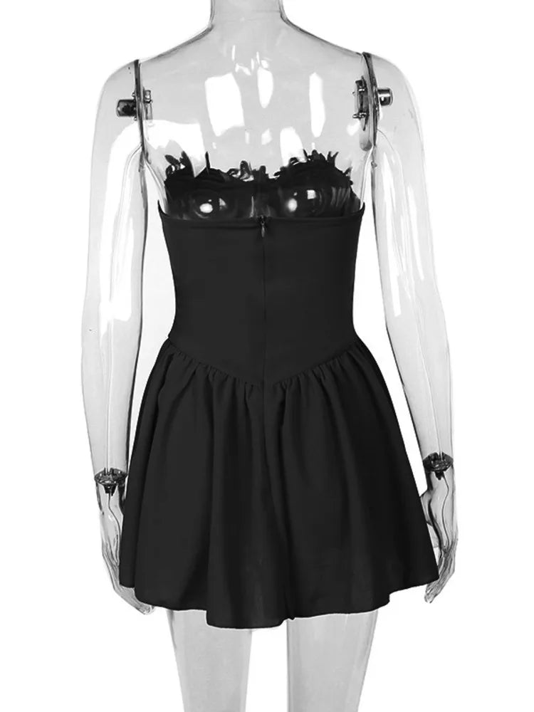 Mini Dresses - Chic Sweetheart Neckline Mini Dress for Special Occasions