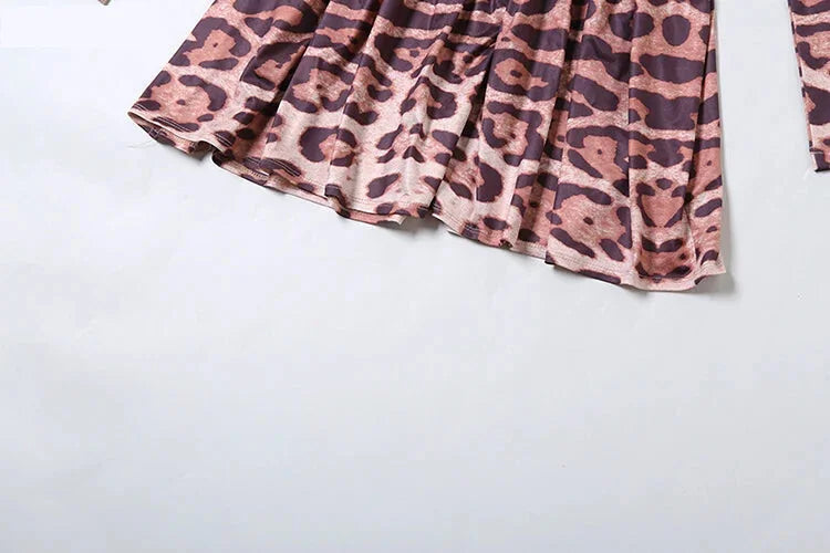 Mini Dresses- Fierce and Flirty Leopard Mini Dress- - IndioGear.com